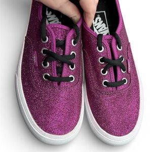 NWOB Vans Platform Women's Purple Glitter Sneakers - Purple 7.5